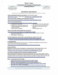 Minor Building Permit Application - Mono County, California, Page 15