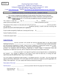 Document preview: Form HLS/Cons-113 Healthcare Facility Third-Party Services - Sample Contract - Wyoming