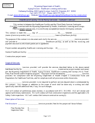 Form HLS/Cons-113 Healthcare Facility Third-Party Services - Sample Contract - Wyoming