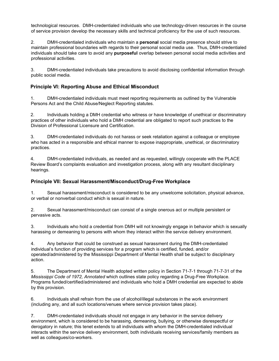 Certified Peer Support Specialist Professional Adult / Recovery Training Application - Mississippi, Page 28