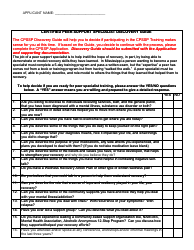Certified Peer Support Specialist Professional Adult/Recovery Training Application - Mississippi, Page 5