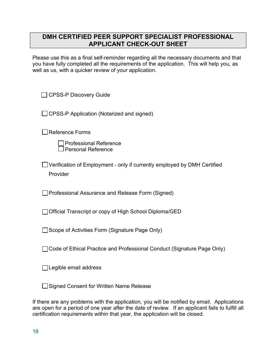 Training Application - Certified Peer Support Specialist Professional Parent / Caregiver (Cpss-P) - Mississippi, Page 18