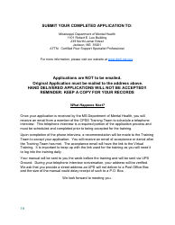 Training Application - Certified Peer Support Specialist Professional Parent/Caregiver (Cpss-P) - Mississippi, Page 19