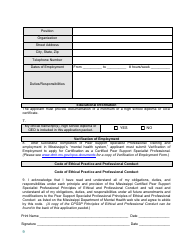 Training Application - Certified Peer Support Specialist Professional Parent/Caregiver (Cpss-P) - Mississippi, Page 9