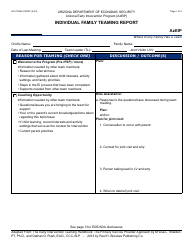 Form GCI-1096A Individual Family Teaming Report - Arizona