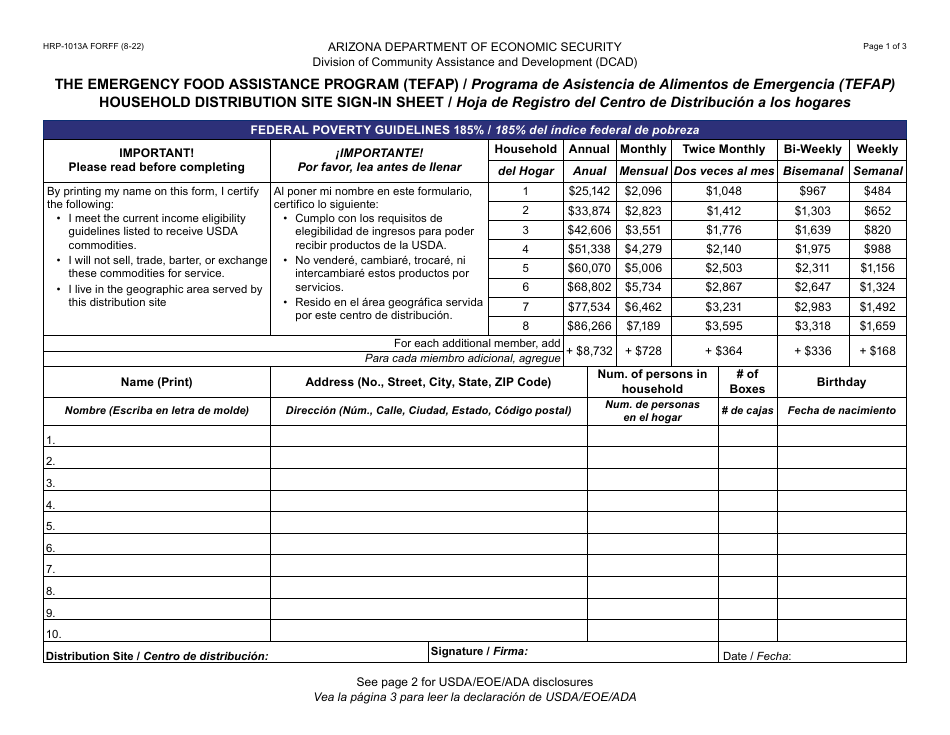 Tefap Eligibility Form 2024 Download - Viva Alverta