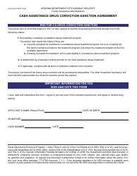 Document preview: Form FAA-1570A Cash Assistance Drug Conviction Sanction Agreement - Arizona
