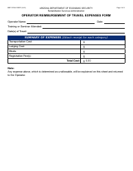 Form BEP-1010A Bep Operator Travel Request Form - Arizona, Page 3