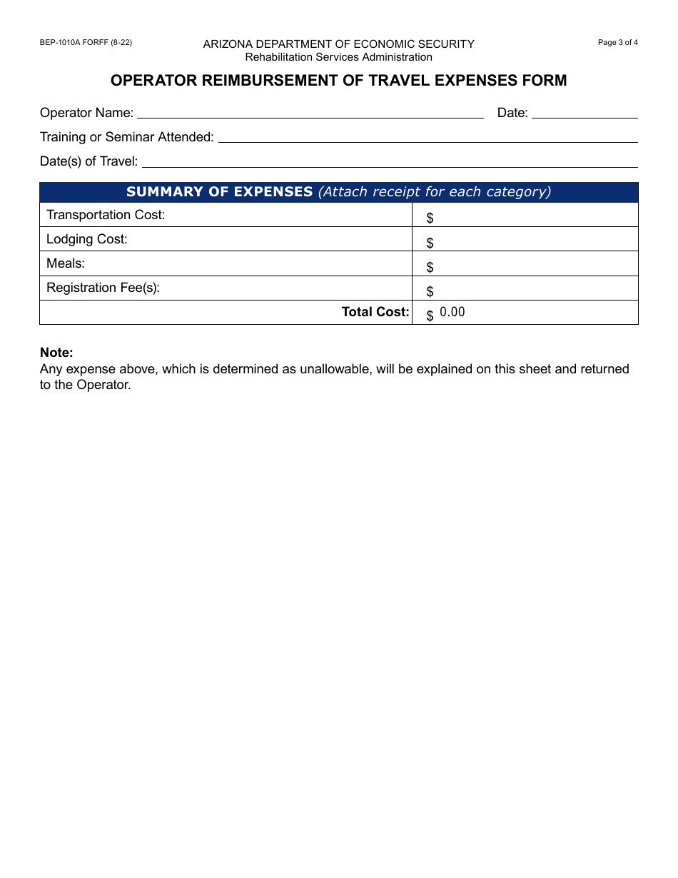 Form BEP-1010A - Fill Out, Sign Online and Download Fillable PDF ...