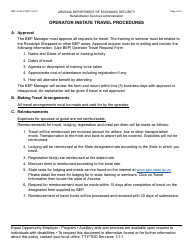 Form BEP-1010A Bep Operator Travel Request Form - Arizona, Page 4