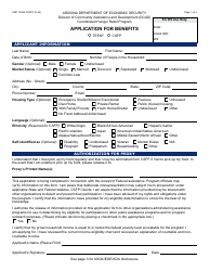 Form HRP-1028A Application for Benefits (Tefap/Csfp) - Arizona
