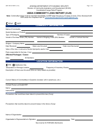 Form HRP-1001A Usda Commodity Loss Report (Clr) - Arizona
