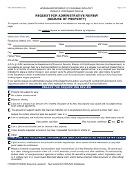 Document preview: Form DCS-1339A Request for Administrative Review (Seizure of Property) - Arizona