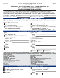 Form CS-127-PF Acknowledgment of Paternity - Arizona (English/Spanish), Page 4