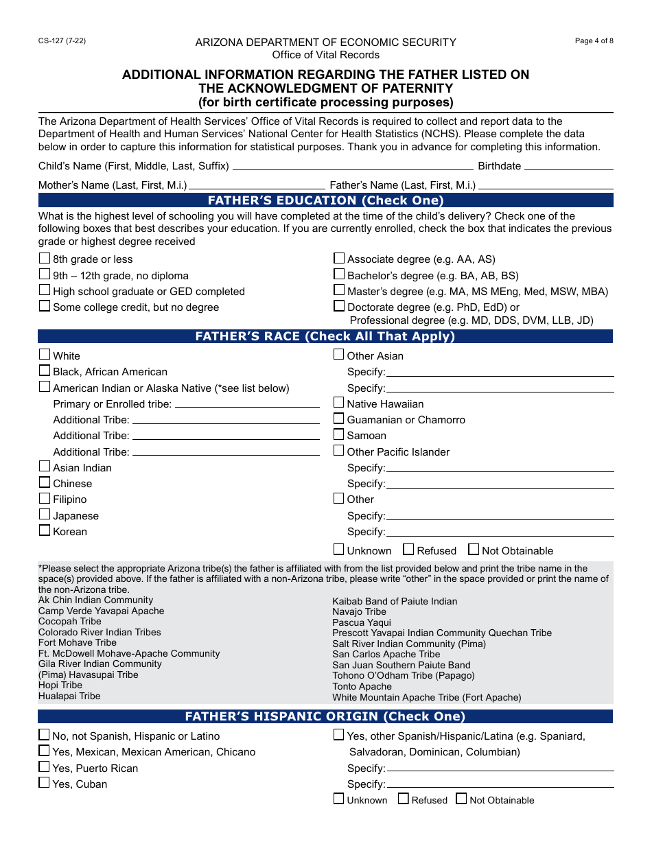 Form CS-127-PF - Fill Out, Sign Online and Download Fillable PDF ...