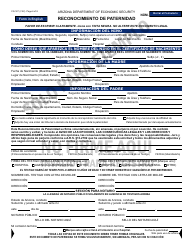 Form CS-127-PF Acknowledgment of Paternity - Arizona (English/Spanish), Page 6