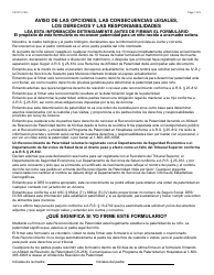 Form CS-127-PF Acknowledgment of Paternity - Arizona (English/Spanish), Page 7