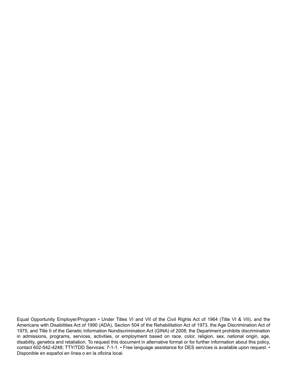 Form CCA-0228A Self-employment Budget Record - Arizona, Page 2