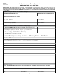 Document preview: Form RPD-41071 Application for Refund - New Mexico