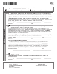 Form RTS-1S Report to Determine Succession and Application for Transfer of Experience Rating Records - Florida, Page 2