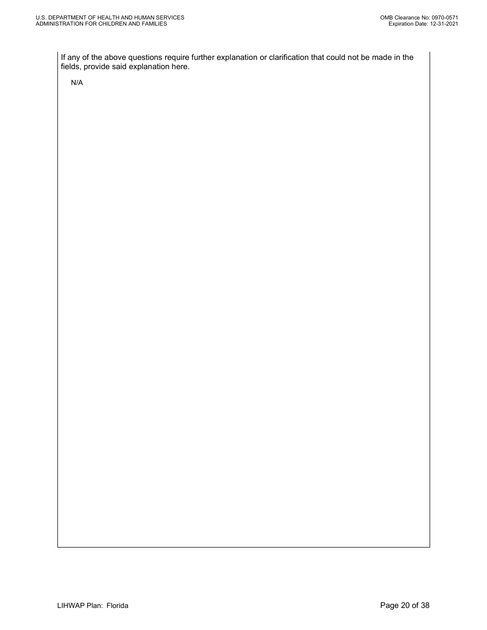 Grant Implementation Plan - Low Income Household Water Assistance Program (Lihwap) Consolidated Appropriations Act of 2021 and American Rescue Plan - Florida, Page 20