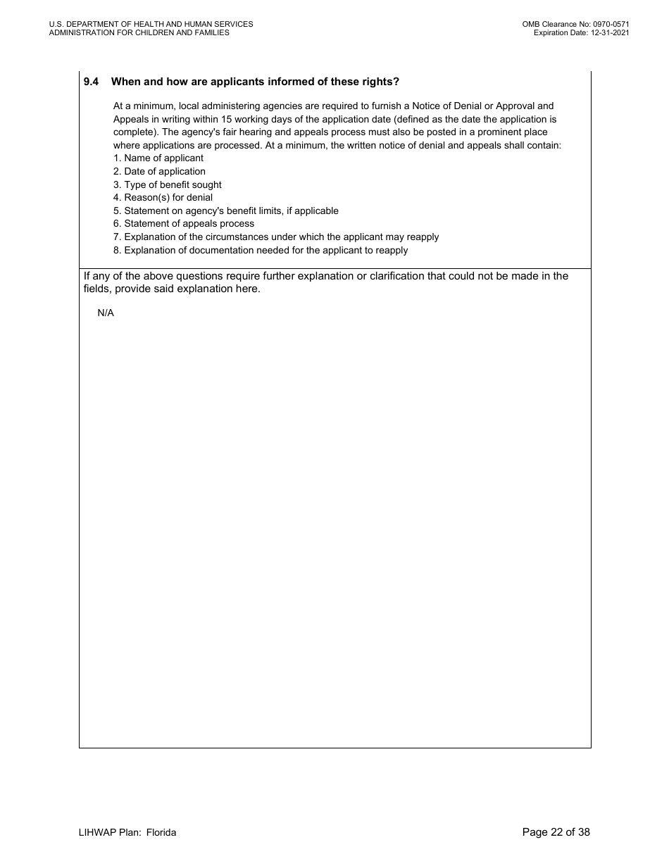 Grant Implementation Plan - Low Income Household Water Assistance Program (Lihwap) Consolidated Appropriations Act of 2021 and American Rescue Plan - Florida, Page 22