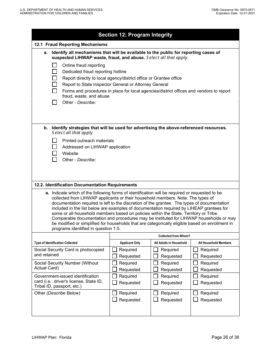 Grant Implementation Plan - Low Income Household Water Assistance Program (Lihwap) Consolidated Appropriations Act of 2021 and American Rescue Plan - Florida, Page 26