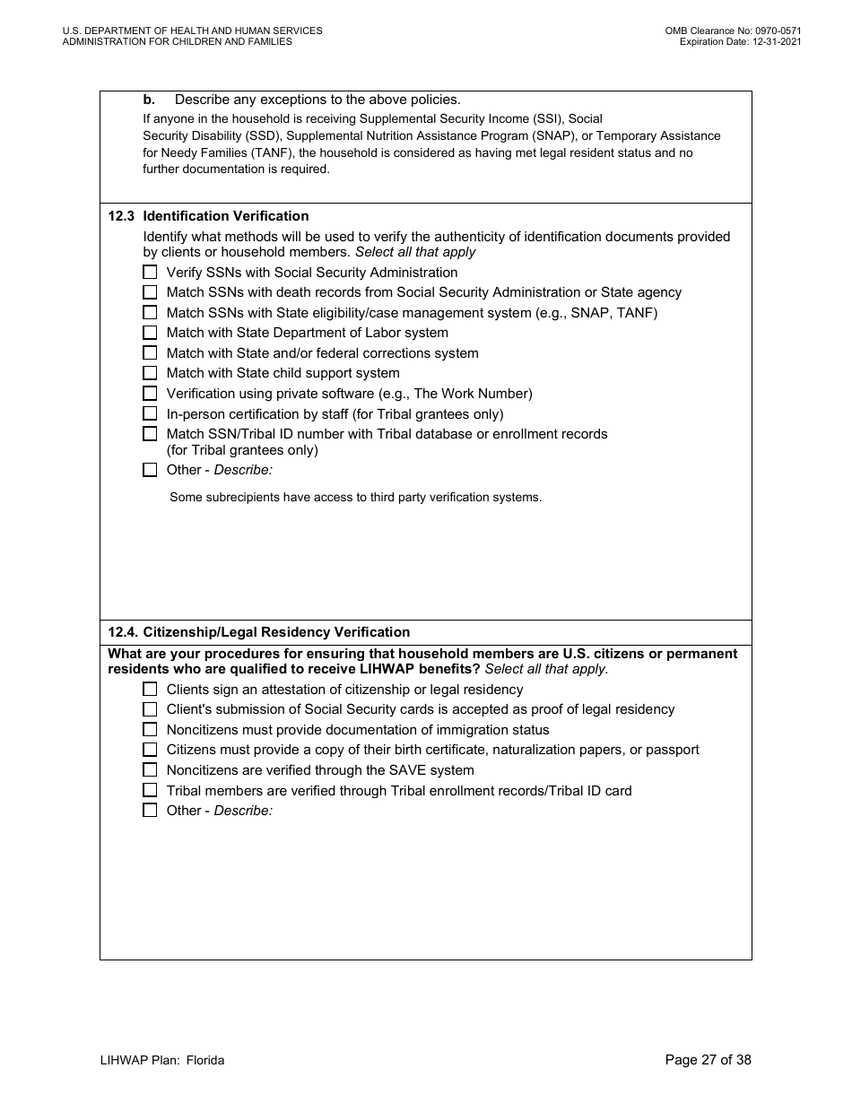 Grant Implementation Plan - Low Income Household Water Assistance Program (Lihwap) Consolidated Appropriations Act of 2021 and American Rescue Plan - Florida, Page 27