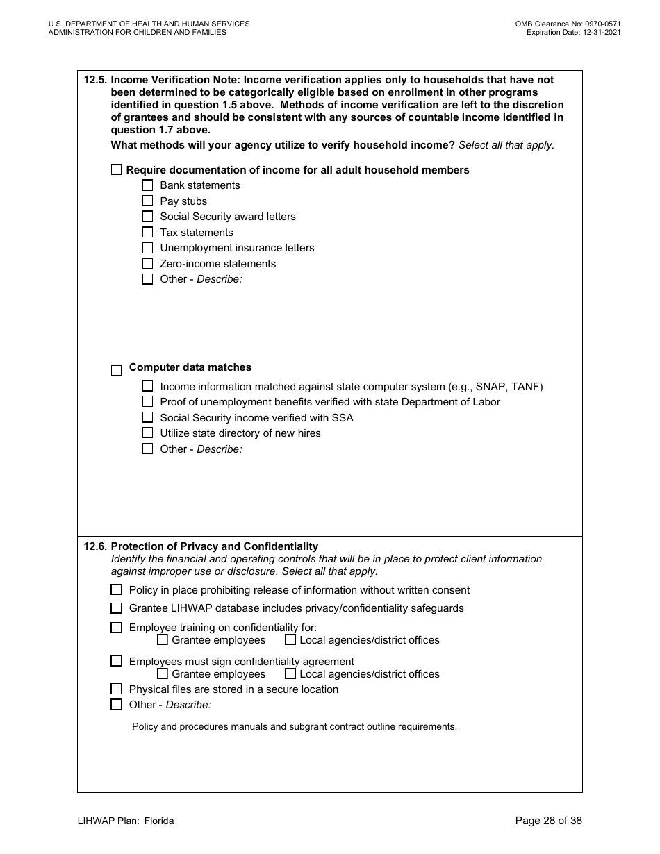 Grant Implementation Plan - Low Income Household Water Assistance Program (Lihwap) Consolidated Appropriations Act of 2021 and American Rescue Plan - Florida, Page 28