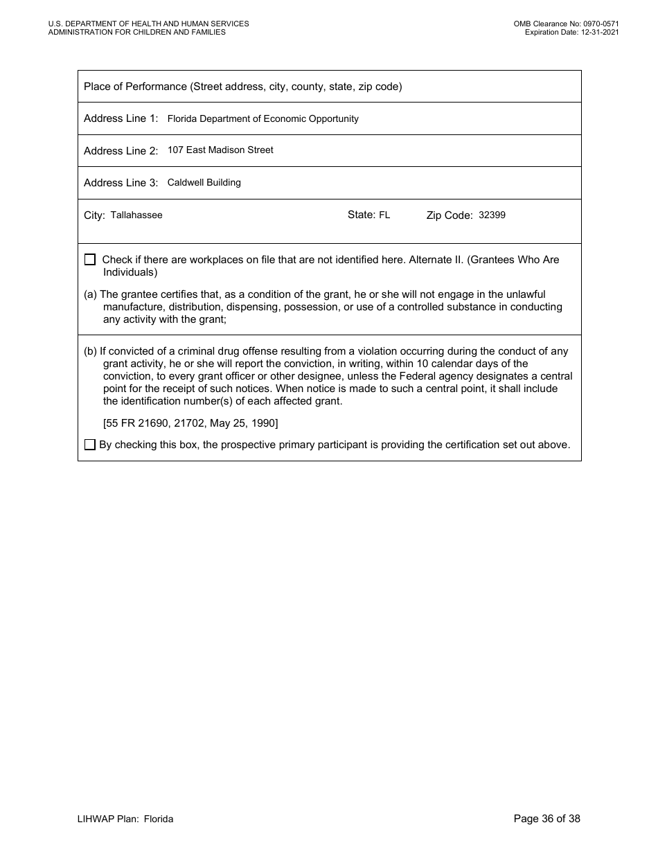 Grant Implementation Plan - Low Income Household Water Assistance Program (Lihwap) Consolidated Appropriations Act of 2021 and American Rescue Plan - Florida, Page 36