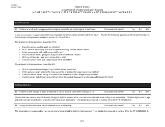 Form CFS2025 Home Safety Checklist for Intact Family and Permanency Workers - Illinois, Page 11