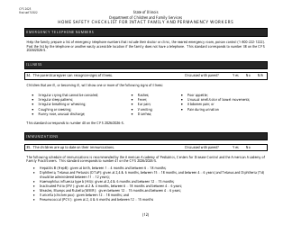 Form CFS2025 Home Safety Checklist for Intact Family and Permanency Workers - Illinois, Page 12