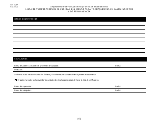 Formulario CFS2025/S Lista De Verificacion De Seguridad Del Hogar Para Trabajadores De Casos Intactos Y De Permanencia - Illinois (Spanish), Page 15