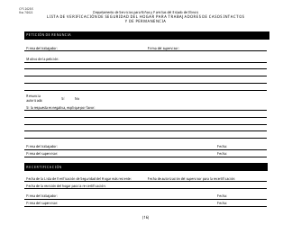 Formulario CFS2025/S Lista De Verificacion De Seguridad Del Hogar Para Trabajadores De Casos Intactos Y De Permanencia - Illinois (Spanish), Page 16