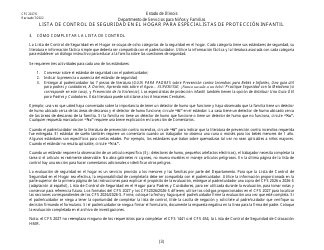 Formulario CFS2027/S Lista De Control De Seguridad En El Hogar Para Especialistas De Proteccion Infantil - Illinois (Spanish), Page 3