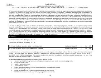Formulario CFS2027/S Lista De Control De Seguridad En El Hogar Para Especialistas De Proteccion Infantil - Illinois (Spanish), Page 9