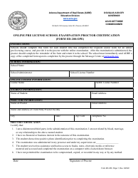 Document preview: Form ED-200-OPE Online Pre License School Examination Proctor Certification - Arizona