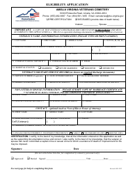 Document preview: Eligibility Application - Amelia Virginia Veterans Cemetery - Virginia