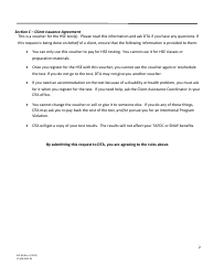 Form ESP-40 High School Equivalency (Hse) Test Voucher Request - Massachusetts, Page 2