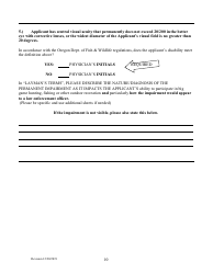 Application for Oregon Disablilities Hunting and Fishing Permit - Oregon, Page 10