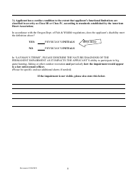 Application for Oregon Disablilities Hunting and Fishing Permit - Oregon, Page 8