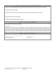 Form DFS-N1-1769 Provisional or Temporary License, Application for Renewal - Florida, Page 2