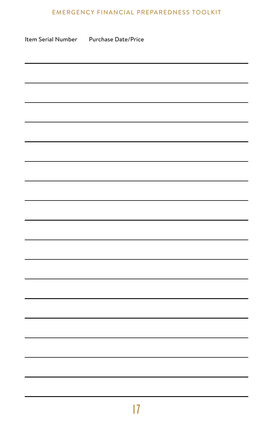 Emergency Financial Preparedness Toolkit - Florida, Page 18