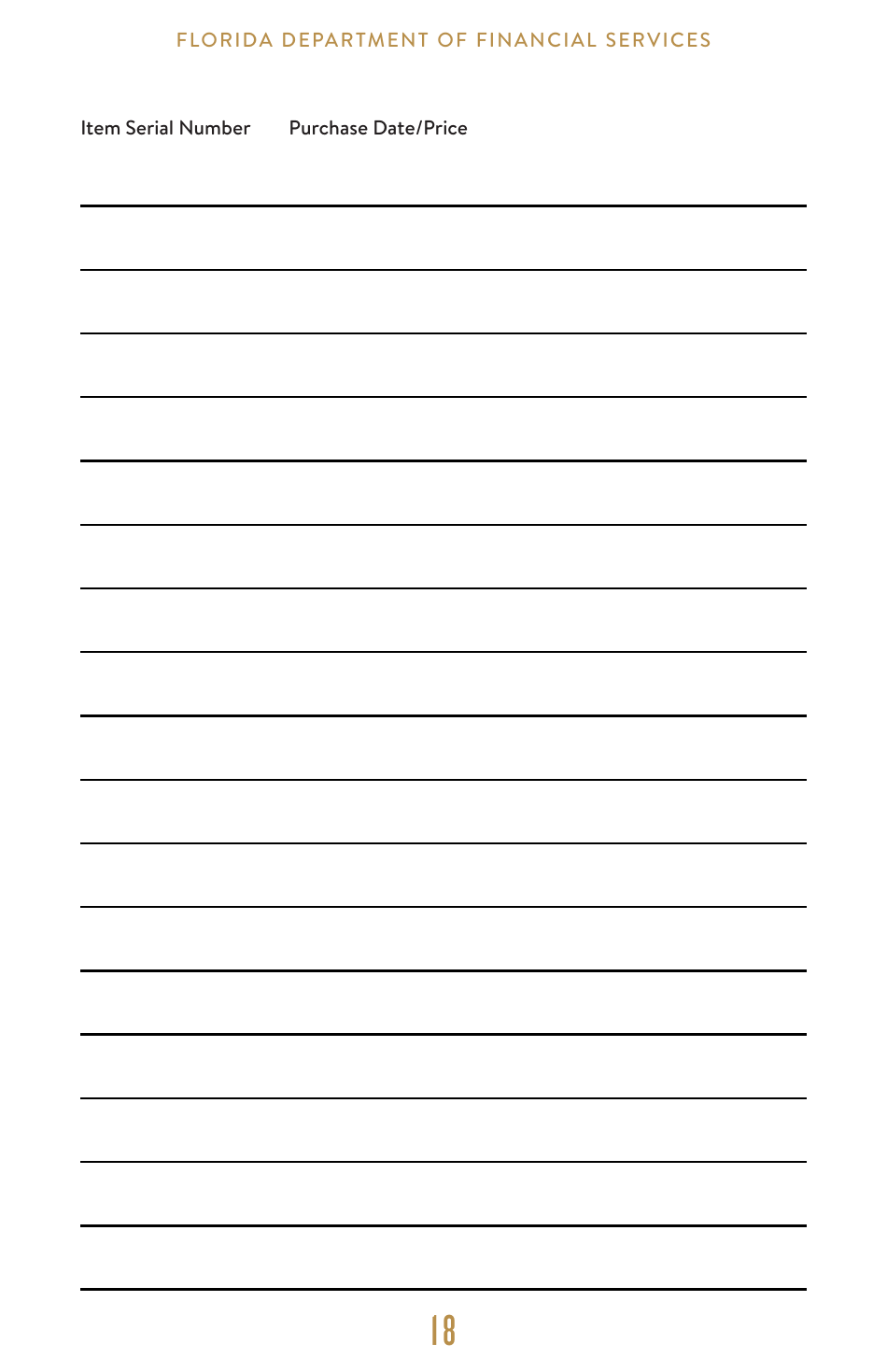 Emergency Financial Preparedness Toolkit - Florida, Page 19