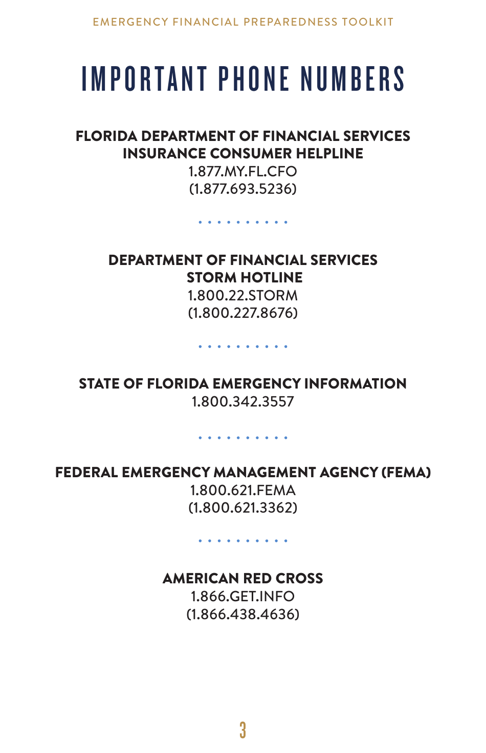 Emergency Financial Preparedness Toolkit - Florida, Page 4