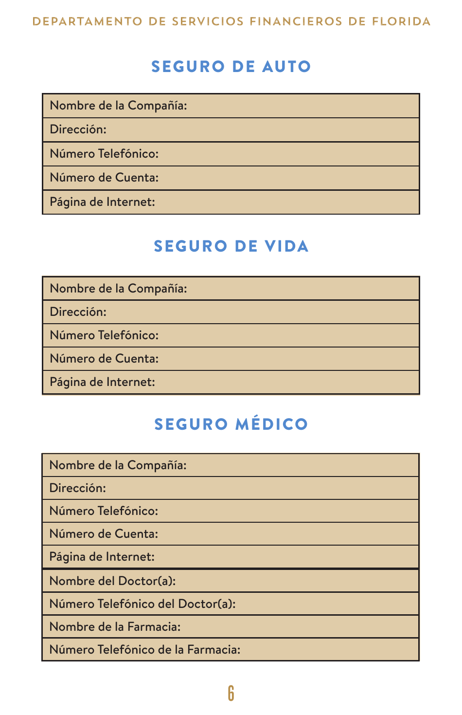 Financiera De Emergencias Juego De Herramientas - Florida (Spanish), Page 7