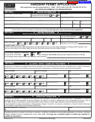 Form 735-6044 Hardship Permit Application - Oregon