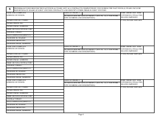 Form DC-74A Contractor&#039;s Financial and Equipment Statement Experience Questionnaire and Past Performance Record - New Jersey, Page 6