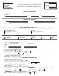 Document preview: Form MT-32 Driveway Access Permit Application - New Jersey