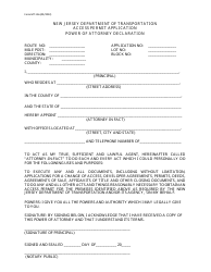 Document preview: Form MT-156 Power of Attorney Declaration - New Jersey
